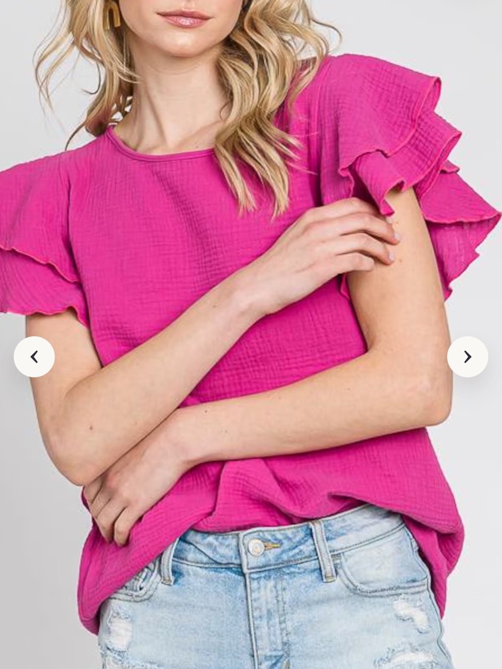 Ces Femme Pink Blouse Size Small